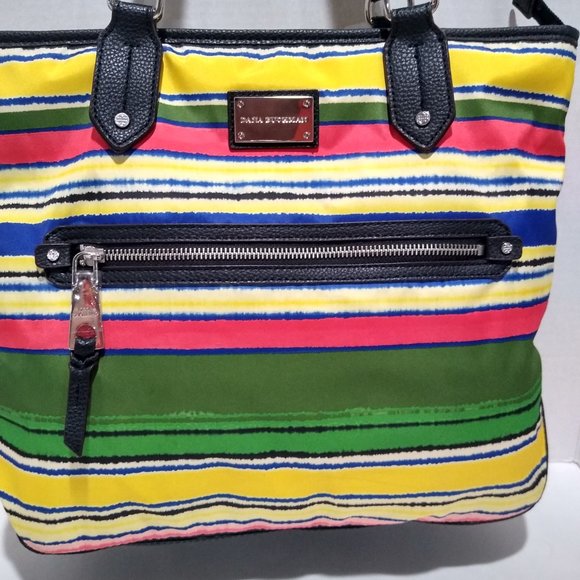 Dana Buchman Striped Tote Bag - Picture 3 of 13